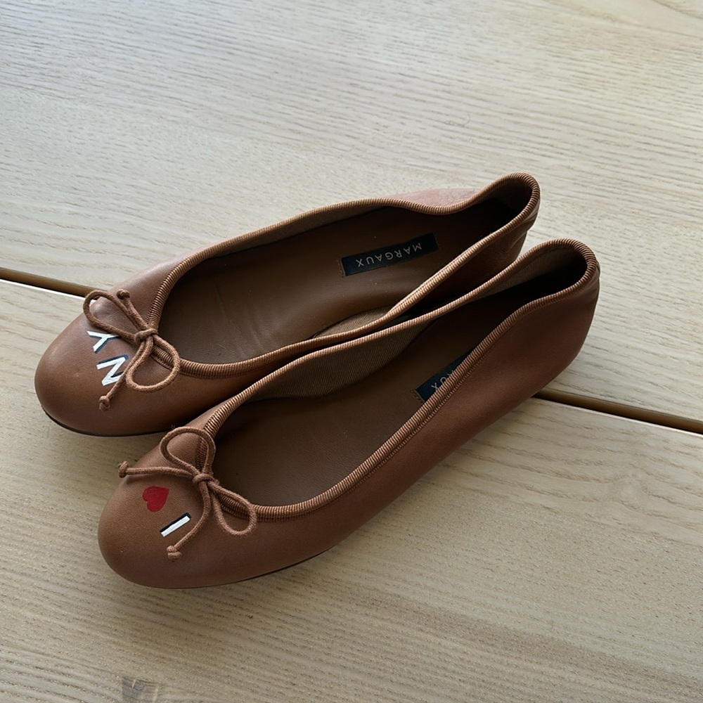 Margaux Demi Nappa Ballet Flat- I LOVE NY hand painted. - Picture 2 of 3